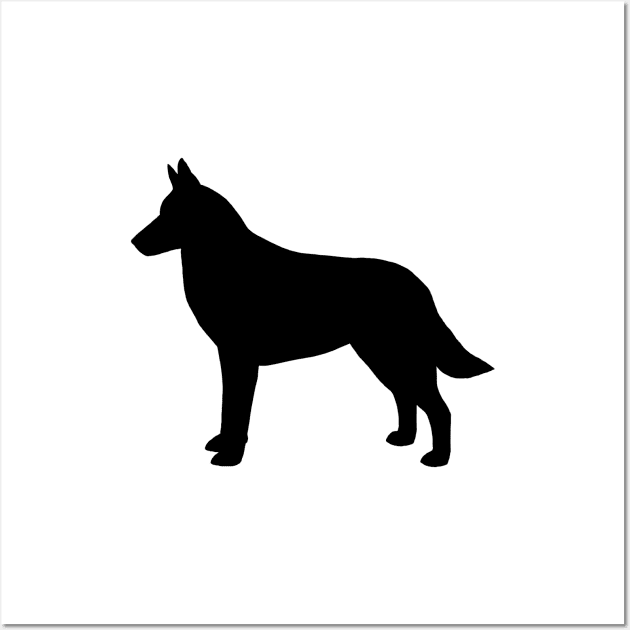 Belgian Malinois Silhouette Wall Art by Coffee Squirrel